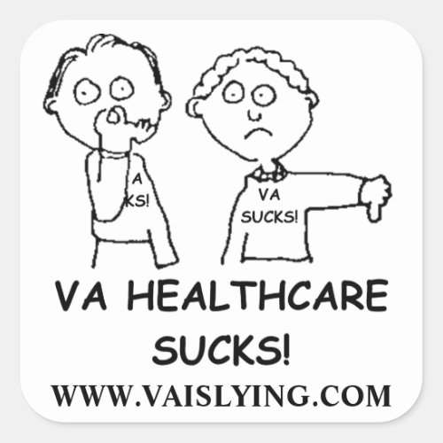VA HEALTHCARE SUCKS STICKERS