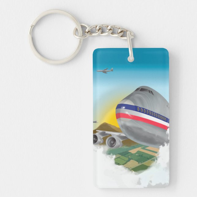 VA Jumbo Airliner Keychain (Front)
