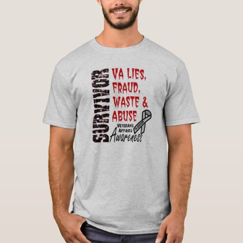 VA LIES FRAUD WASTE  ABUSE FRONT AND BACK T_Shirt