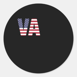 Va Nurse Caring For American'S Heroes Classic Round Sticker