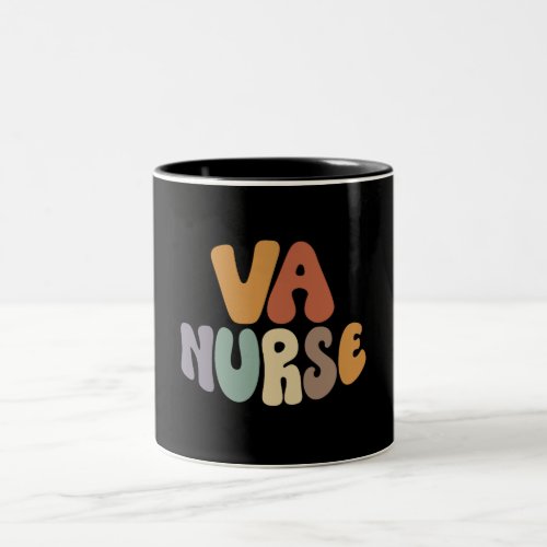VA Nurse Proud Career Profession Two_Tone Coffee Mug