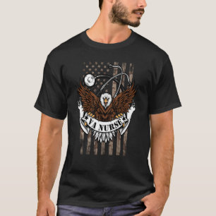 VA Nurse Real American Patriotic 4th of July Vinta T-Shirt