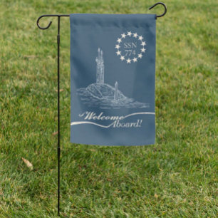 VA SSN Welcome Aboard Garden Flag
