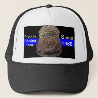 VA State Trooper Thin Blue Line Trucker Hat