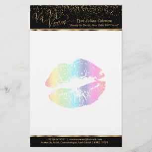 Va Va Voom Rainbow Lips 2 Stationery