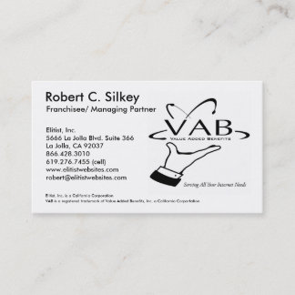 VAB - Franchisee / Managing Partner Business Card