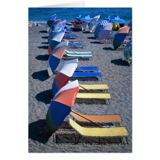 Vacant Chairs On Beach Cards (Front)