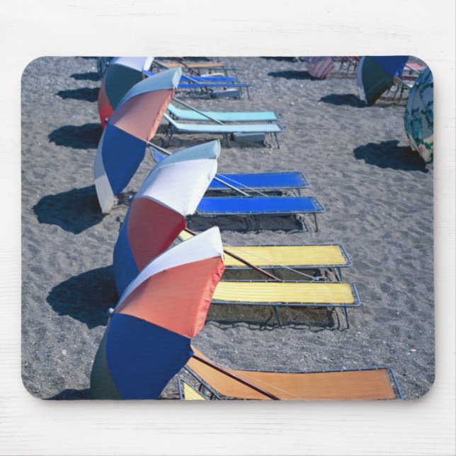 Vacant Chairs On Beach Mouse Pad (Front)