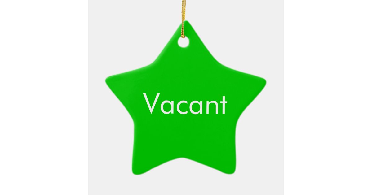 Vacant Occupied Two Sided Door Hang Ceramic Ornament