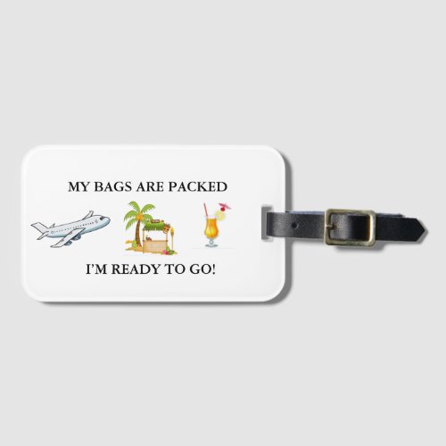 Vacation Acrylic Luggage Tag