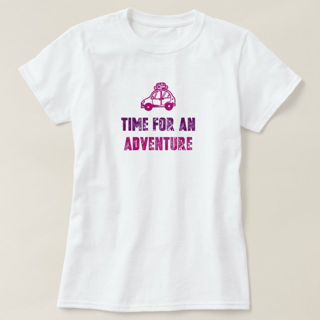 Vacation Adventure Travel Time T-Shirt (Design Front)