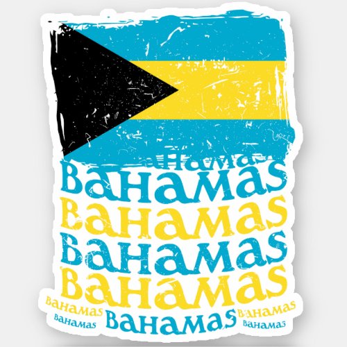 Vacation Bahamas Flag Sticker Cruise Bahamian