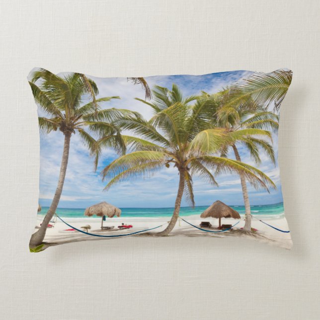 Vacation Beach Accent Pillow (Front)