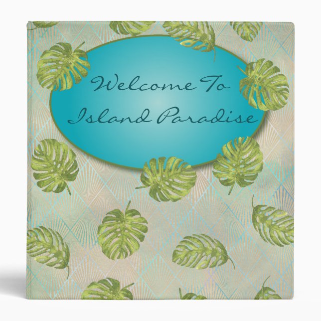 Vacation Beach Cottage Rental Welcome Book Binder (Front)