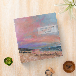 Vacation Beach House Guest Rental Seascape 3 Ring Binder