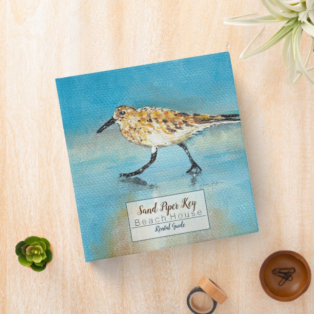 Vacation Beach House Sandpiper Guest Binder (In Situ)