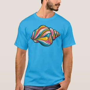Vacation Beach Seashell Whimsical Pop Art T-Shirt