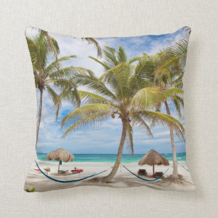 Vacation Beach Throw Pillow