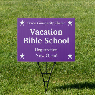 Vacation Bible School Yard Sign