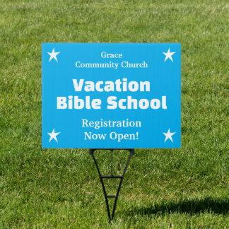 Vacation Bible School Yard Sign