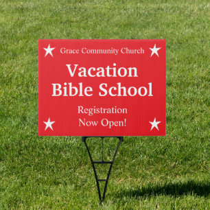 Vacation Bible School Yard Sign