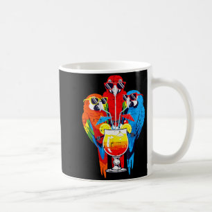 Vacation Birds Sungles Tail Parrots Summer Women M Coffee Mug