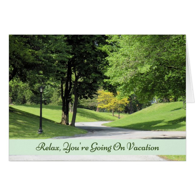 Vacation Card With an Image of Hills and Trees (Front Horizontal)