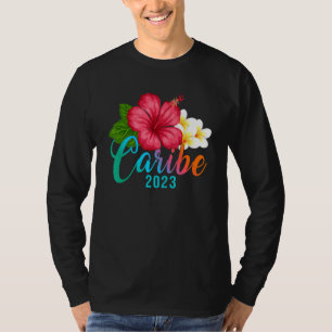 Vacation Caribe Tropical Hibiscus Flowers T-Shirt