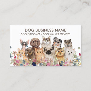Vacation Cat Dog Check In Business Card