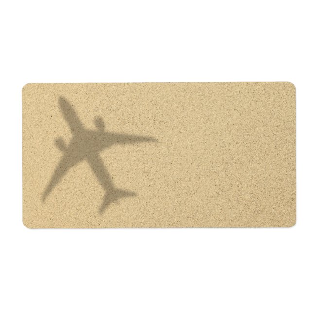 Vacation Concept. Sandy Beach With Shadow Plane Label (Front)