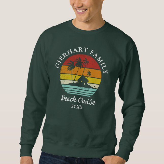 Vacation Cruise Family Reunion Retro Matching Sweatshirt (Front)