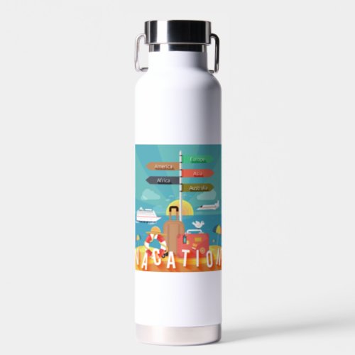 Vacation Destinations Water Bottle