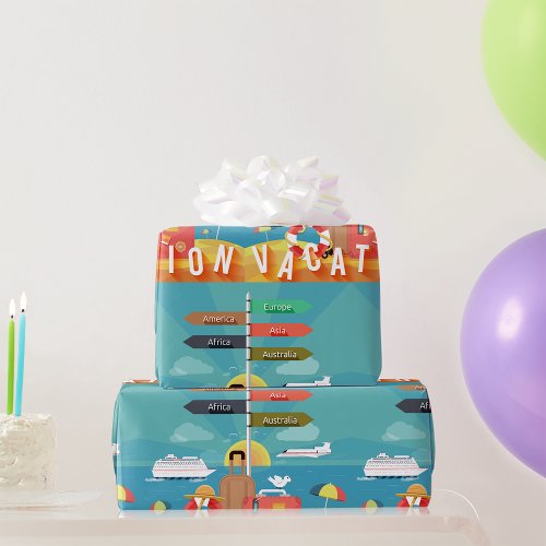 Vacation Destinations Wrapping Paper