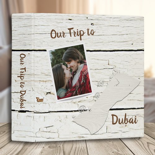 Vacation Dubai Photo Album White Board 3 Ring Binder
