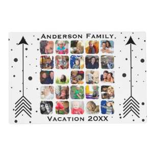 Vacation Family Reunion Photo Place Mats