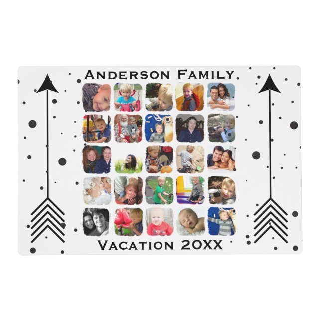 Vacation Family Reunion Photo Place Mats (Front)