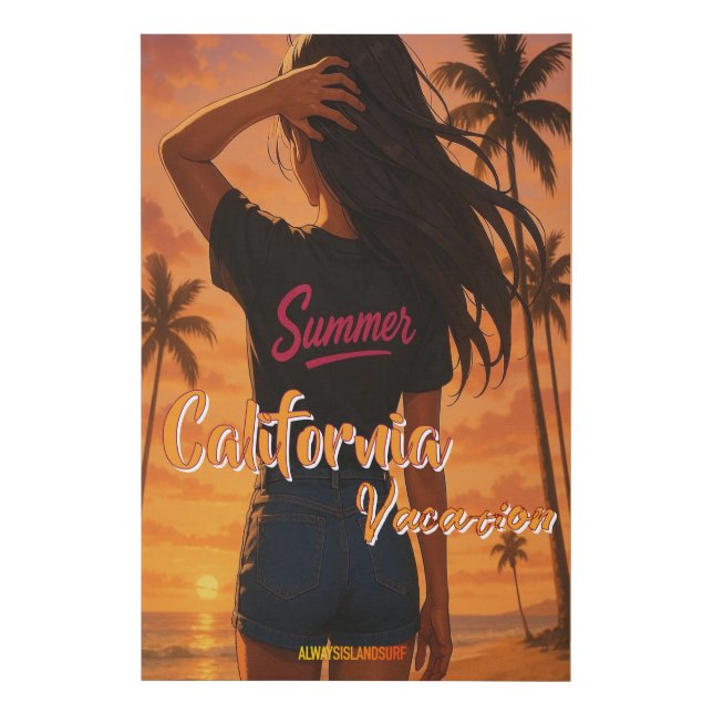 Vacation Faux Canvas Print (Front)