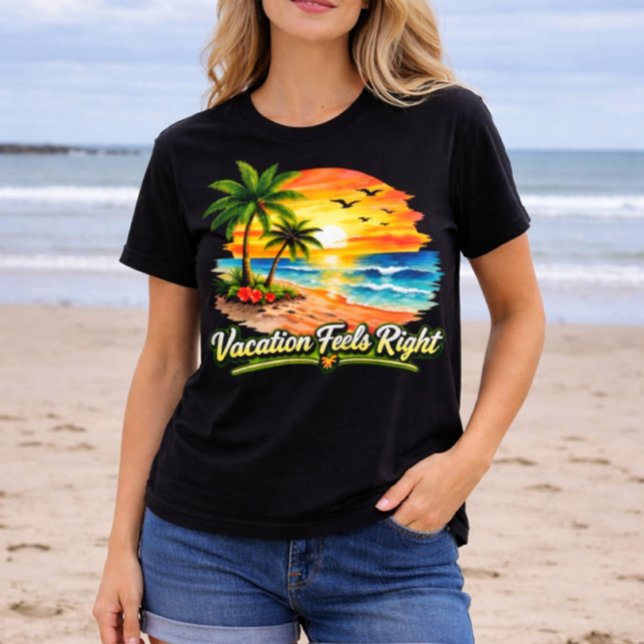 Vacation Feels Right Island Summer Tee USA (Creator Uploaded)
