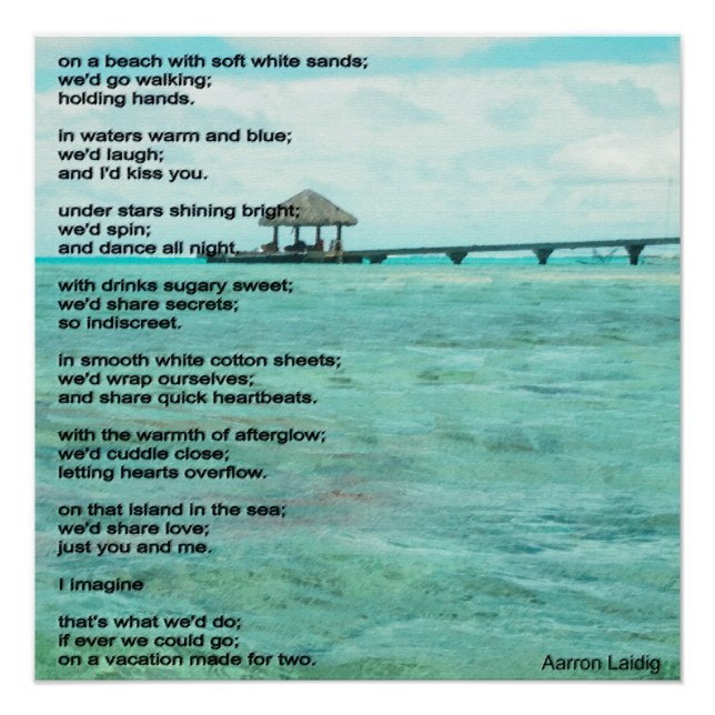 Vacation for two poem poster (Front)