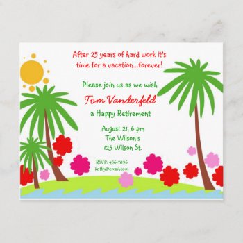 Vacation Forever Retirement Party Invitation by Lilleaf at Zazzle