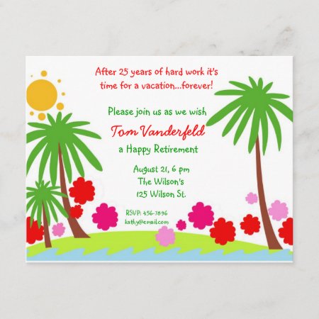 Vacation Forever Retirement Party Invitation