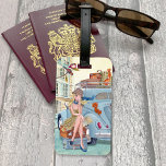 Vacation Girl Travel Paris | Luggage Tag<br><div class="desc">Cartita design ©2015  All Rights Reserved
Feel free to change or add text!

I Hope you enjoy my illustrations!
 
 Look for your favorite travel items in my store!</div>