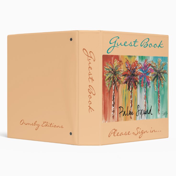 Vacation Guest Book binder Zazzle