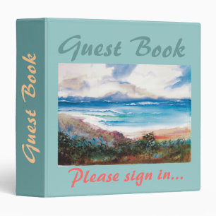 Vacation Guest Book binder
