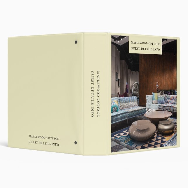 Vacation Guest Info Binder Minimal Host Guide (Background)