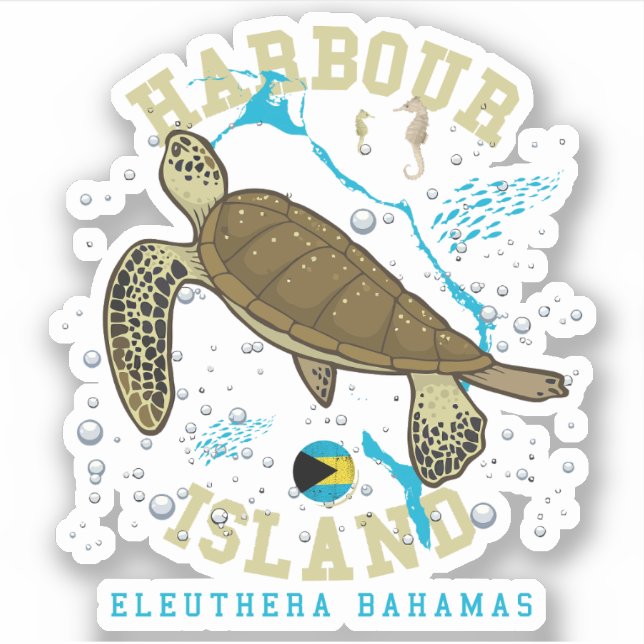 Vacation Harbour Island Bahamas Sticker Cruise (Front)