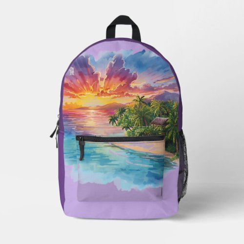 Vacation, Hello Summer,Hello Beach Printed Backpac Backpack