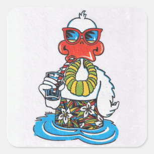Vacation Humor/Bon Voyage' Square Sticker