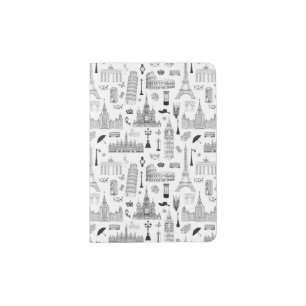 Vacation In Europe Pattern Passport Holder
