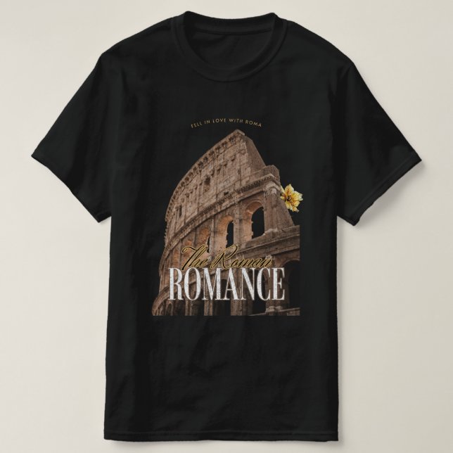 Vacation in rome at Colosseum Retro Italy Black T-Shirt (Design Front)